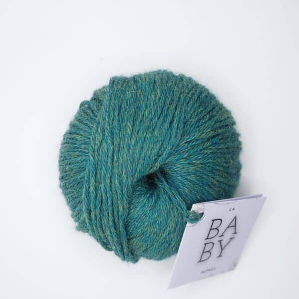 100% Baby Alpaca, ovillo de 50gr color verde